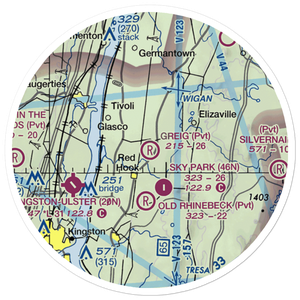 Greig Farm Airport (9NK4) VFR Sectional Sticker (20 mile)