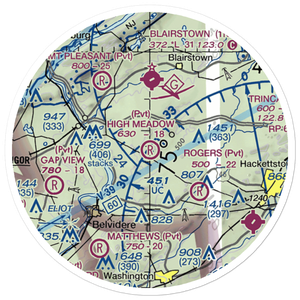 High Meadow Farms Airport (9NJ8) VFR Sectional Sticker (20 mile)