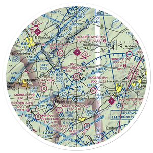 High Meadow Farms Airport (9NJ8) VFR Sectional Sticker (30 mile)