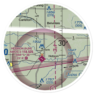 Dog Leg Airport (9NE9) VFR Sectional Sticker (20 mile)