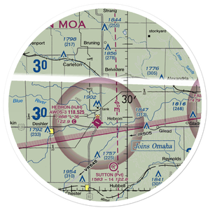 Dog Leg Airport (9NE9) VFR Sectional Sticker (30 mile)