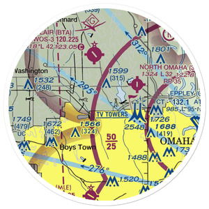 Bates Airpark (9NE6) VFR Sectional Sticker (20 mile)