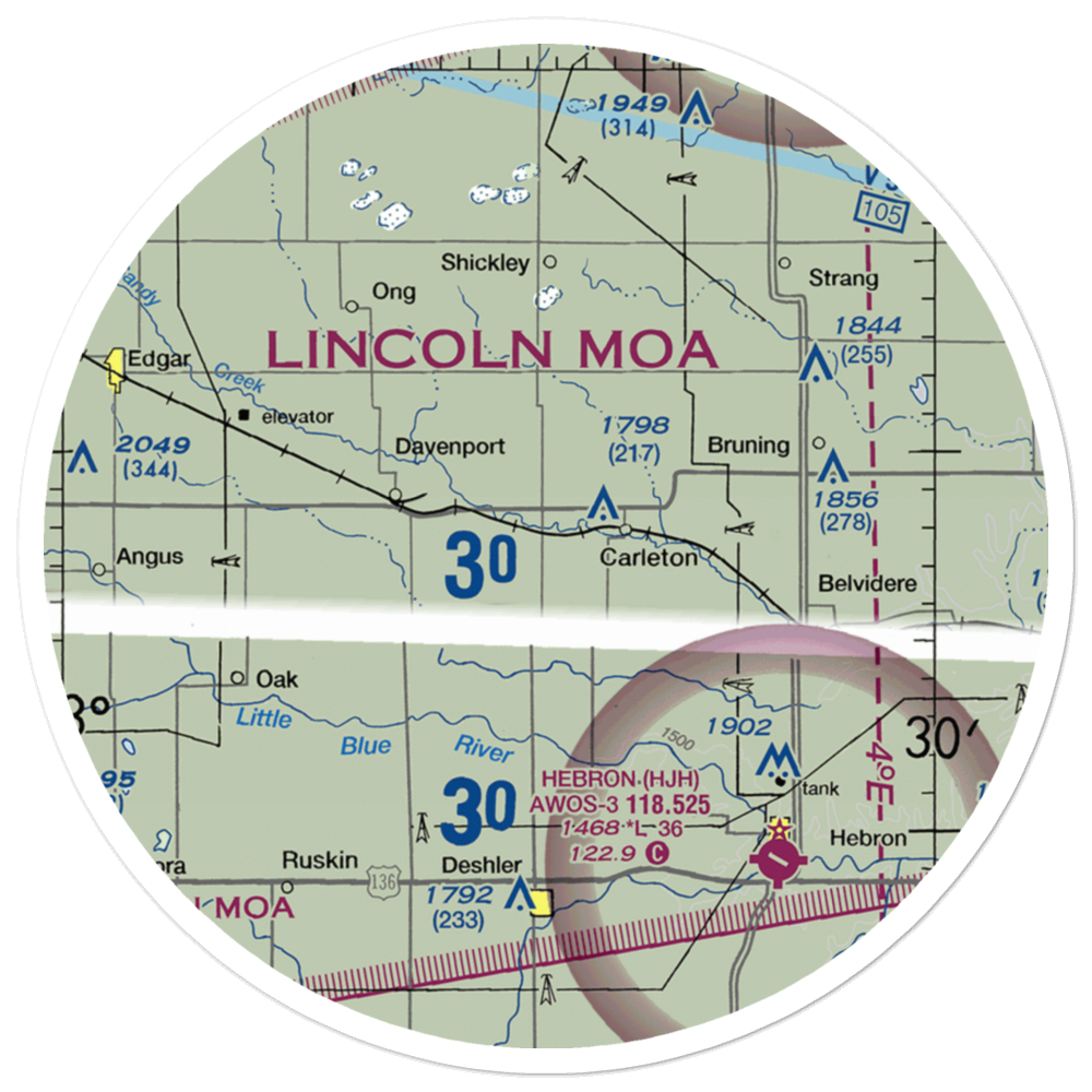Folkerts Airport (9NE2) VFR Sectional Sticker (30 mile) 
