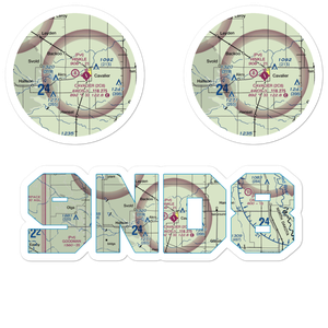 Hinkle Airport (9ND8) VFR Sectional Sticker Pack