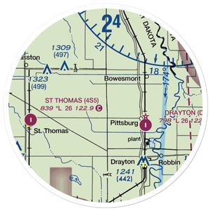 Elliott Farms Airport (9ND1) VFR Sectional Sticker (20 mile)