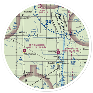 Elliott Farms Airport (9ND1) VFR Sectional Sticker (30 mile)