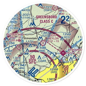 Meylor Field (9NC9) VFR Sectional Sticker (20 mile)