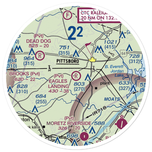 Eagles Landing Airport (9NC8) VFR Sectional Sticker (20 mile)