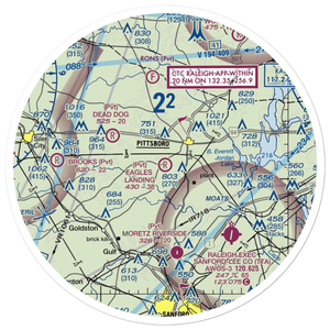 Eagles Landing Airport (9NC8) VFR Sectional Sticker (30 mile)