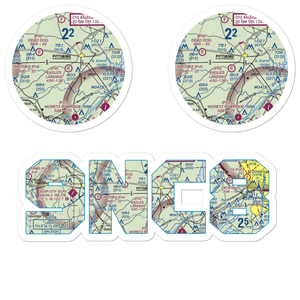 Eagles Landing Airport (9NC8) VFR Sectional Sticker Pack