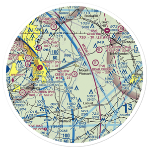 Willow Creek Airport (9NC7) VFR Sectional Sticker (30 mile)