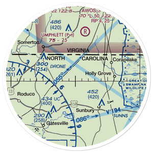 Jiles Field (9NC4) VFR Sectional Sticker (20 mile)