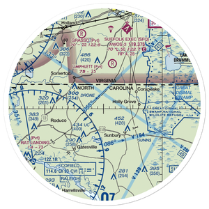 Jiles Field (9NC4) VFR Sectional Sticker (30 mile)