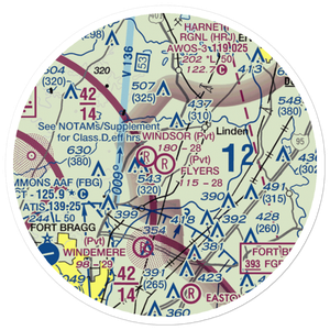 Flyers Airpark (9NC2) VFR Sectional Sticker (20 mile)