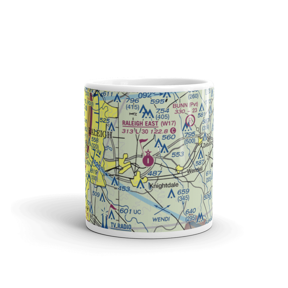 Raleigh East Airport (9NC0) VFR Sectional  Mug 