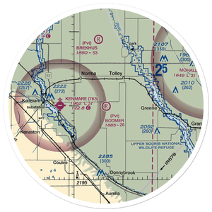 Bodmer Airport (9NA4) VFR Sectional Sticker (30 mile)