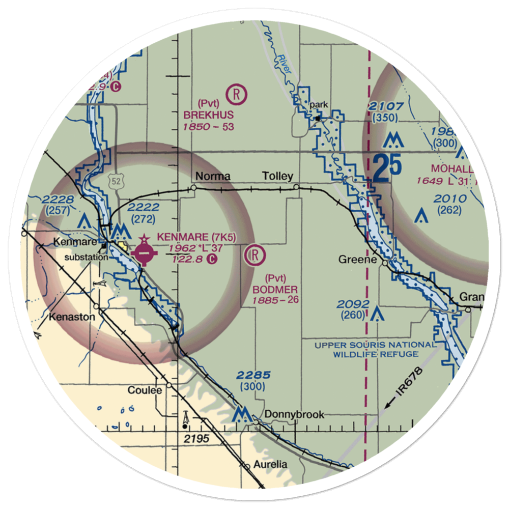 Bodmer Airport (9NA4) VFR Sectional Sticker (30 mile) 