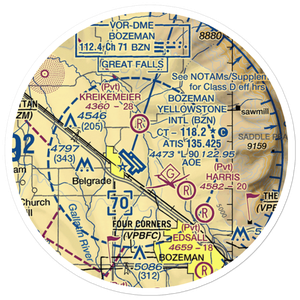 Mc Kenna Airport (9MT9) VFR Sectional Sticker (20 mile)