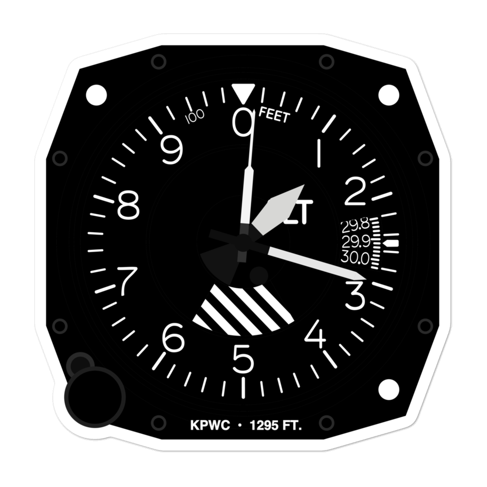 Pine River Regional Airport (KPWC) Altimeter Stickers 