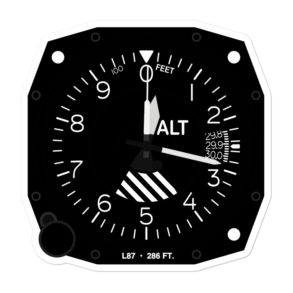 Ida's Heliport (L87) Altimeter Stickers 
