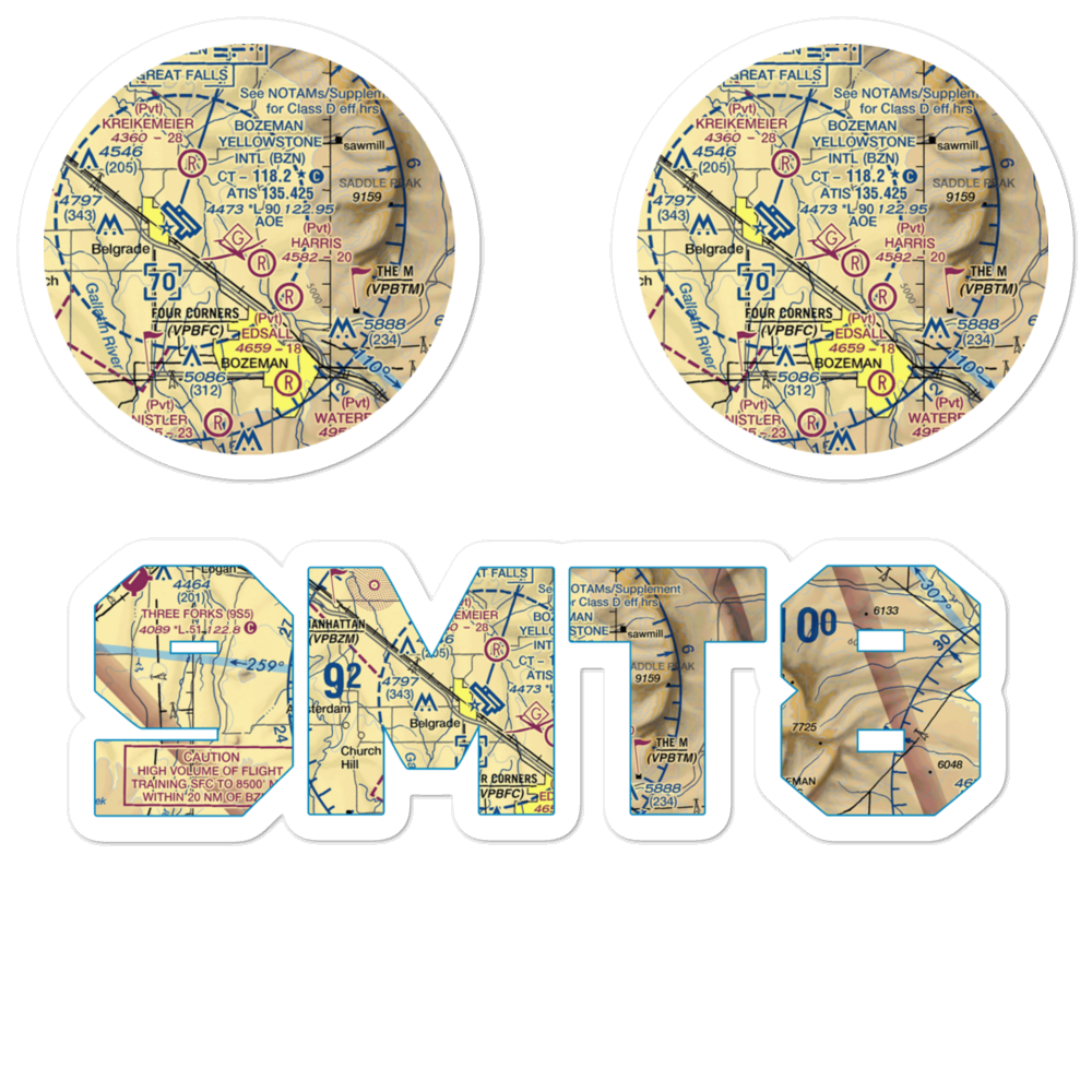 Monger Airport (9MT8) VFR Sectional Sticker Pack 