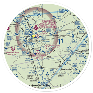 Beets Airport (9MS9) VFR Sectional Sticker (30 mile)