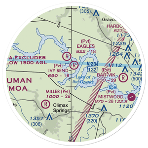 Ivy Bend Airport (9MO6) VFR Sectional Sticker (20 mile)