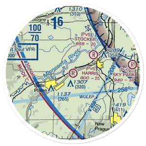 Merill L Harris Field (9MN6) VFR Sectional Sticker (20 mile)