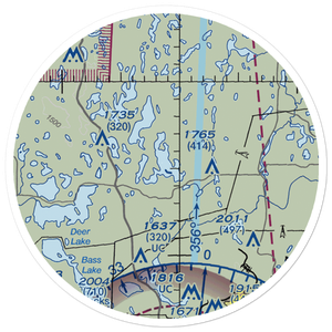 Wabana Seaplane Base (9MN2) VFR Sectional Sticker (20 mile)
