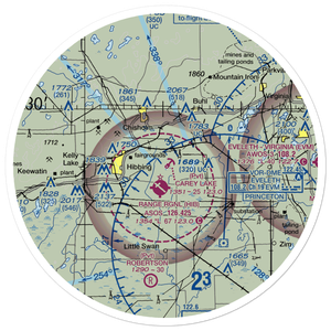 Carey Lake Seaplane Base (9MN0) VFR Sectional Sticker (30 mile)