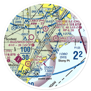 Newport Woods Airport (9MI2) VFR Sectional Sticker (20 mile)