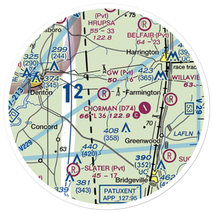 G W Farm Airport (9MD9) VFR Sectional Sticker (20 mile)