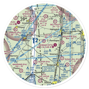 G W Farm Airport (9MD9) VFR Sectional Sticker (30 mile)