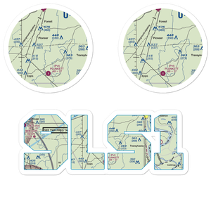 Bayou Meadows Airport (9LS1) VFR Sectional Sticker Pack