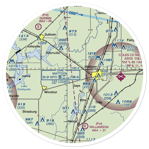 Townley Farms Airport (9LL9) VFR Sectional Sticker (30 mile)