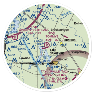 Tommy's Airpark (9LL5) VFR Sectional Sticker (20 mile)