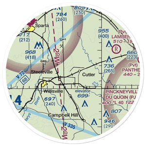 Hepp Airport (9LL2) VFR Sectional Sticker (20 mile)