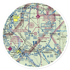 Krutmeier Airport (9LL0) VFR Sectional Sticker (30 mile)