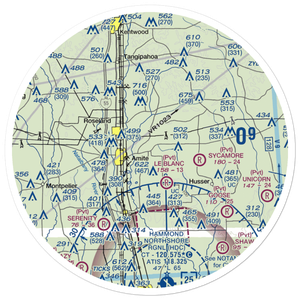 Skyline Airpark (9LA9) VFR Sectional Sticker (30 mile)