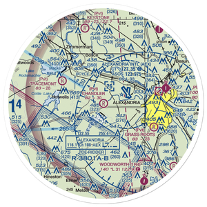 Chandler Airport (9LA6) VFR Sectional Sticker (30 mile)