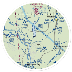 Turkey Creek Lake Airport (9LA1) VFR Sectional Sticker (20 mile)