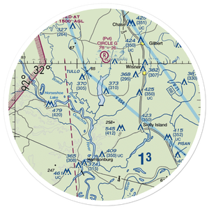 Turkey Creek Lake Airport (9LA1) VFR Sectional Sticker (30 mile)