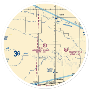 Lundgren Hereford Ranch Airport (9KS6) VFR Sectional Sticker (30 mile)