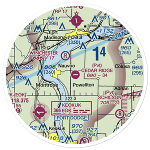 Cedar Ridge Airport (9IS0) VFR Sectional Sticker (20 mile)