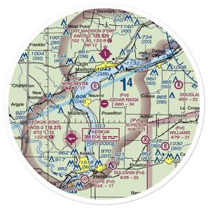 Cedar Ridge Airport (9IS0) VFR Sectional Sticker (30 mile)