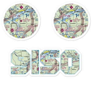 Cedar Ridge Airport (9IS0) VFR Sectional Sticker Pack