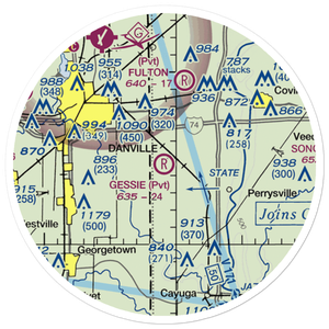 Gessie Airport (9IN9) VFR Sectional Sticker (20 mile)