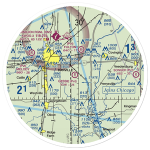 Gessie Airport (9IN9) VFR Sectional Sticker (30 mile)