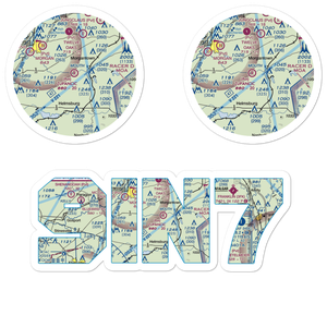 Zupancic Field (9IN7) VFR Sectional Sticker Pack