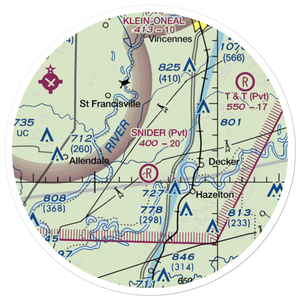 Bandmill Field (9IN4) VFR Sectional Sticker (20 mile)